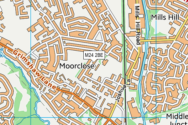 M24 2BE map - OS VectorMap District (Ordnance Survey)