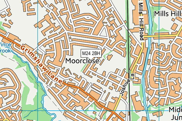 M24 2BH map - OS VectorMap District (Ordnance Survey)