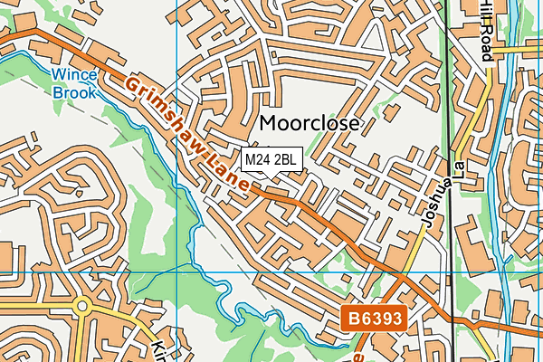 M24 2BL map - OS VectorMap District (Ordnance Survey)