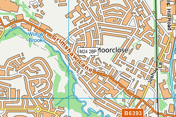 M24 2BP map - OS VectorMap District (Ordnance Survey)