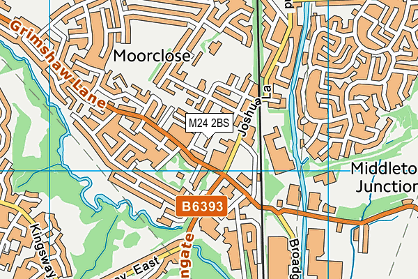 M24 2BS map - OS VectorMap District (Ordnance Survey)