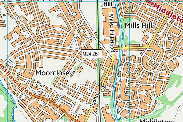 M24 2BT map - OS VectorMap District (Ordnance Survey)