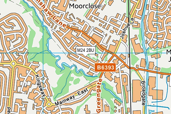 M24 2BU map - OS VectorMap District (Ordnance Survey)