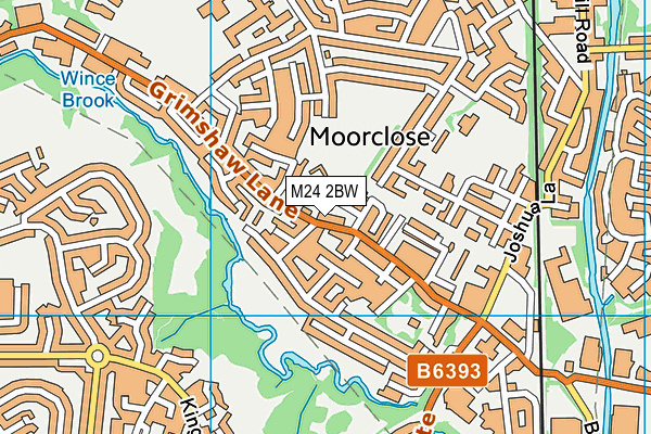 M24 2BW map - OS VectorMap District (Ordnance Survey)