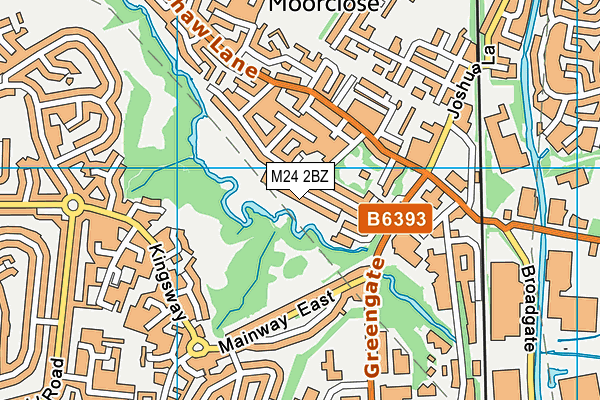 M24 2BZ map - OS VectorMap District (Ordnance Survey)