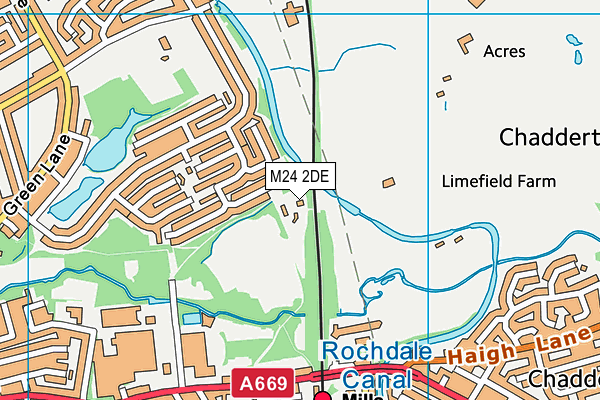 M24 2DE map - OS VectorMap District (Ordnance Survey)