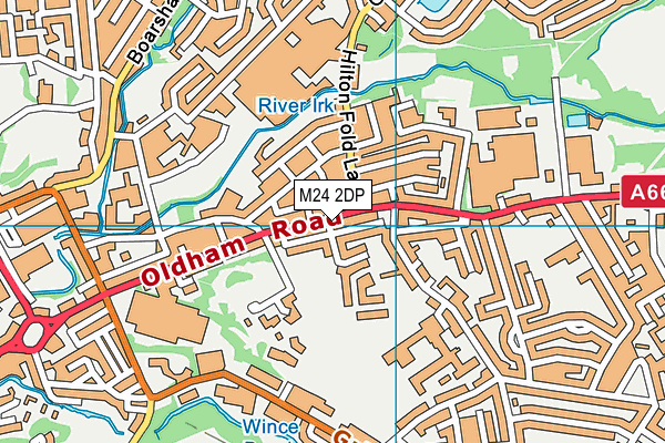 M24 2DP map - OS VectorMap District (Ordnance Survey)