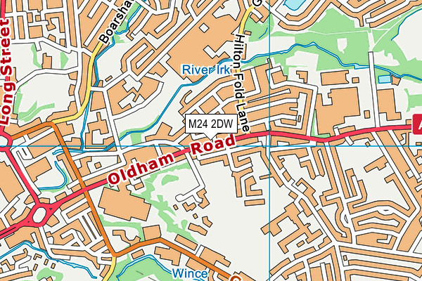 M24 2DW map - OS VectorMap District (Ordnance Survey)