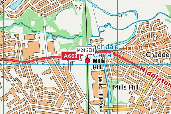 M24 2EH map - OS VectorMap District (Ordnance Survey)