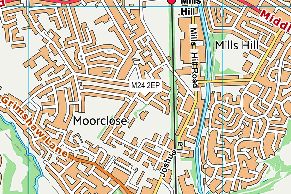 M24 2EP map - OS VectorMap District (Ordnance Survey)