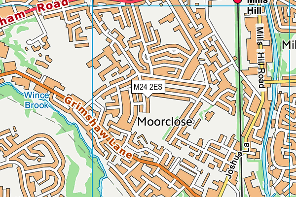 M24 2ES map - OS VectorMap District (Ordnance Survey)