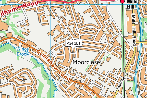 M24 2ET map - OS VectorMap District (Ordnance Survey)