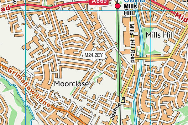 M24 2EY map - OS VectorMap District (Ordnance Survey)