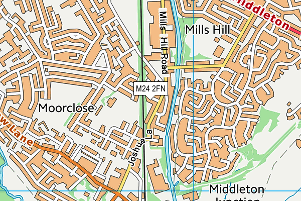 M24 2FN map - OS VectorMap District (Ordnance Survey)