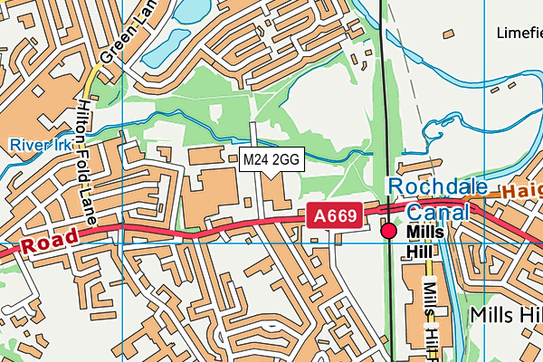 M24 2GG map - OS VectorMap District (Ordnance Survey)