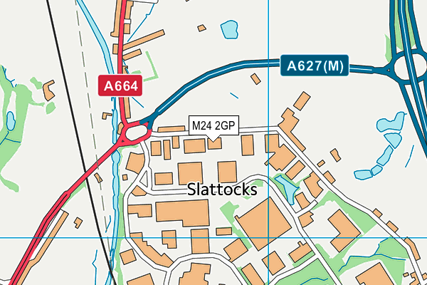 M24 2GP map - OS VectorMap District (Ordnance Survey)