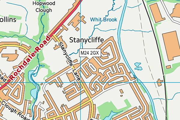 M24 2GX map - OS VectorMap District (Ordnance Survey)