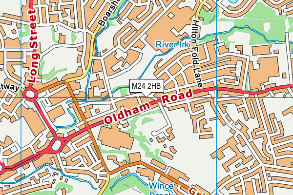 M24 2HB map - OS VectorMap District (Ordnance Survey)