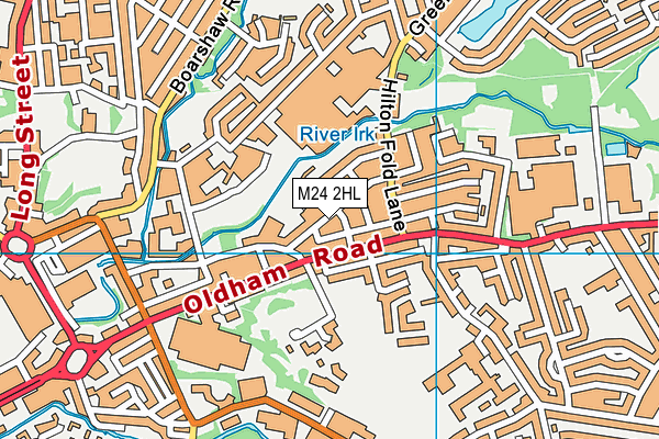 M24 2HL map - OS VectorMap District (Ordnance Survey)