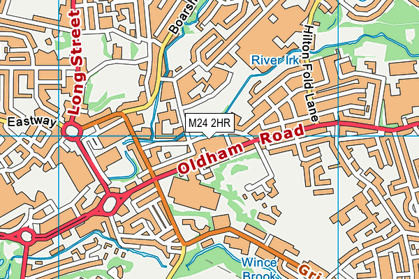 M24 2HR map - OS VectorMap District (Ordnance Survey)