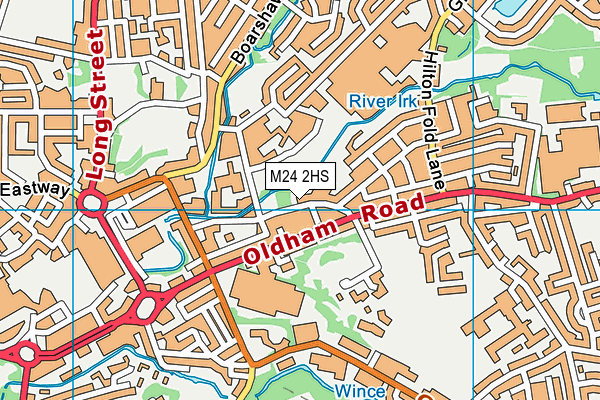 M24 2HS map - OS VectorMap District (Ordnance Survey)