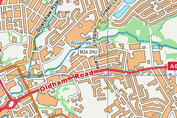 M24 2HU map - OS VectorMap District (Ordnance Survey)