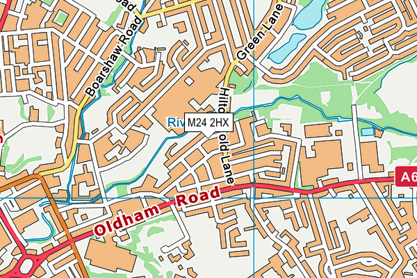 M24 2HX map - OS VectorMap District (Ordnance Survey)