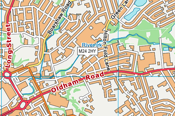M24 2HY map - OS VectorMap District (Ordnance Survey)