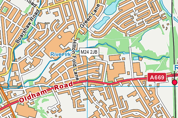 M24 2JB map - OS VectorMap District (Ordnance Survey)