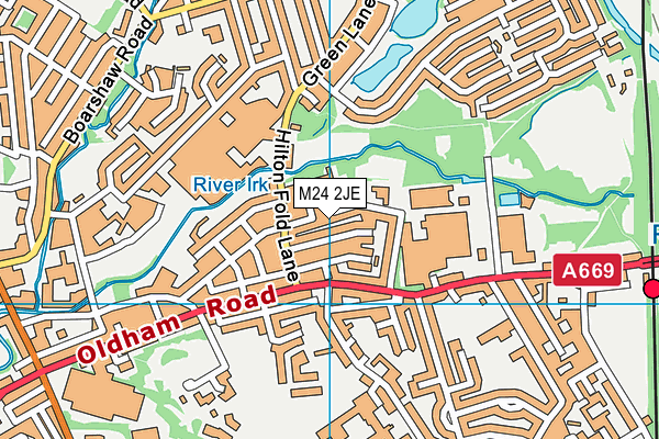M24 2JE map - OS VectorMap District (Ordnance Survey)
