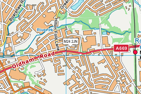 M24 2JN map - OS VectorMap District (Ordnance Survey)