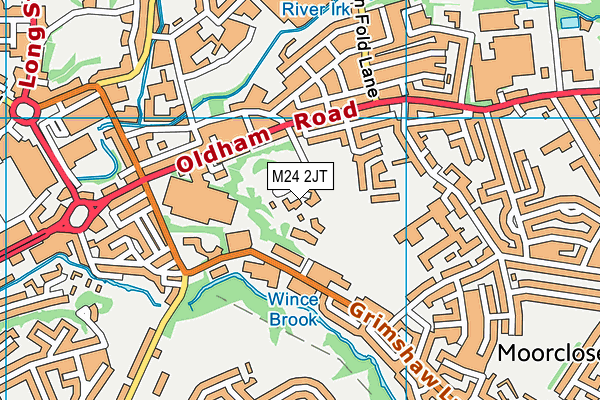 M24 2JT map - OS VectorMap District (Ordnance Survey)