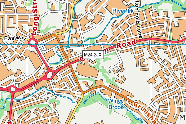 M24 2JX map - OS VectorMap District (Ordnance Survey)