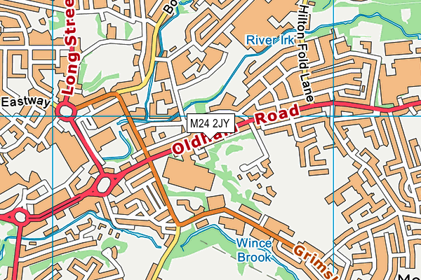 M24 2JY map - OS VectorMap District (Ordnance Survey)