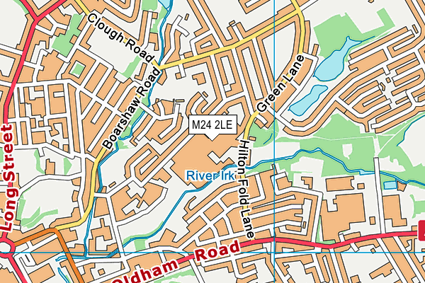 M24 2LE map - OS VectorMap District (Ordnance Survey)