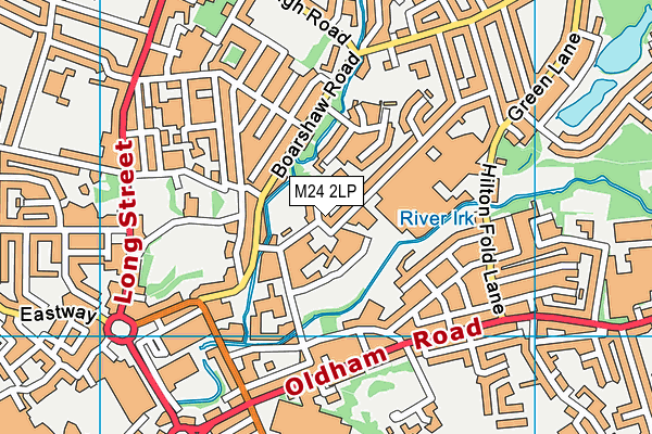 M24 2LP map - OS VectorMap District (Ordnance Survey)