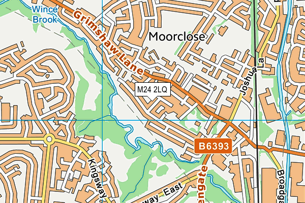 M24 2LQ map - OS VectorMap District (Ordnance Survey)