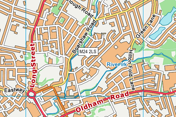 M24 2LS map - OS VectorMap District (Ordnance Survey)