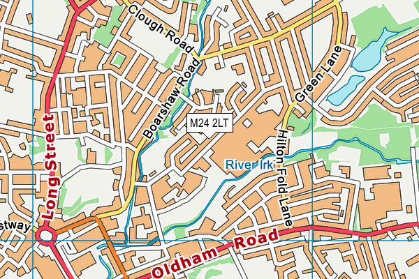M24 2LT map - OS VectorMap District (Ordnance Survey)