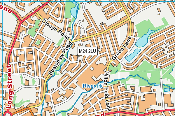 M24 2LU map - OS VectorMap District (Ordnance Survey)