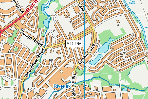 M24 2NA map - OS VectorMap District (Ordnance Survey)