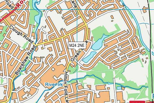M24 2NE map - OS VectorMap District (Ordnance Survey)