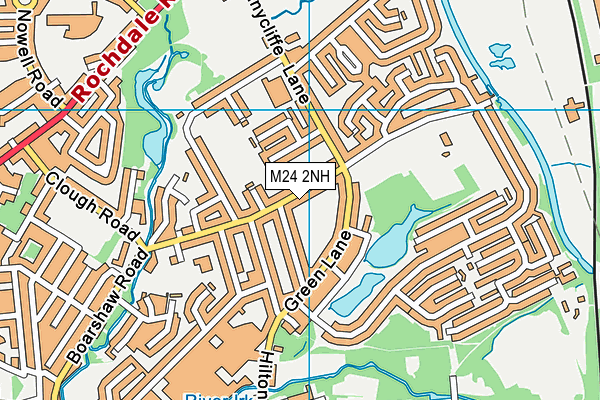 M24 2NH map - OS VectorMap District (Ordnance Survey)