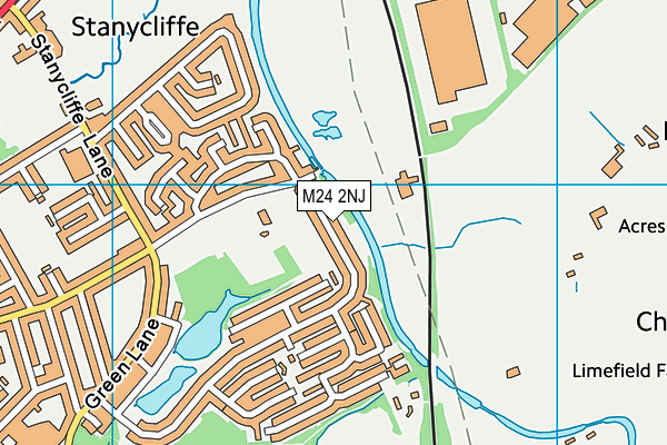 M24 2NJ map - OS VectorMap District (Ordnance Survey)