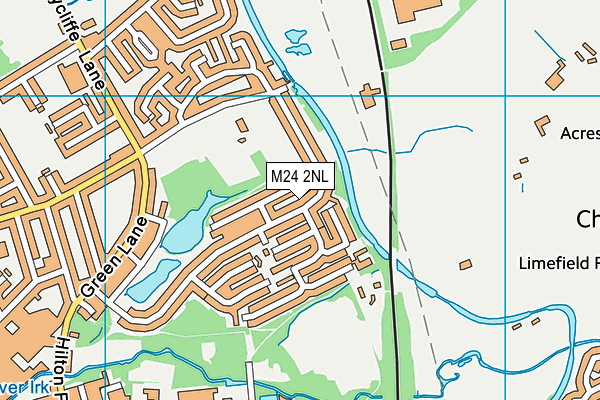 M24 2NL map - OS VectorMap District (Ordnance Survey)