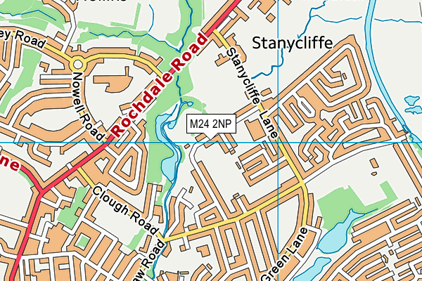 M24 2NP map - OS VectorMap District (Ordnance Survey)