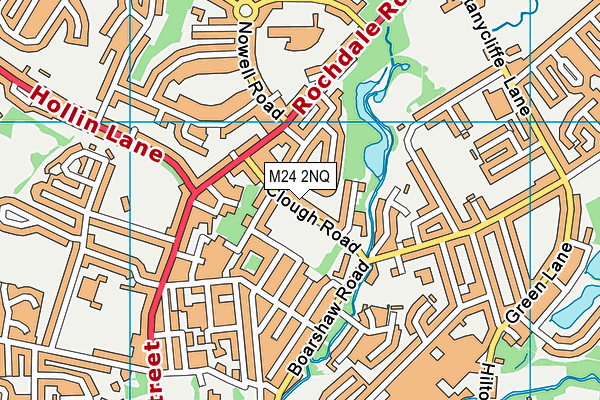 M24 2NQ map - OS VectorMap District (Ordnance Survey)