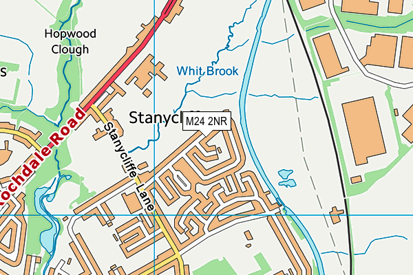 M24 2NR map - OS VectorMap District (Ordnance Survey)