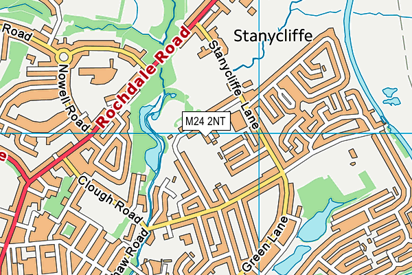 M24 2NT map - OS VectorMap District (Ordnance Survey)