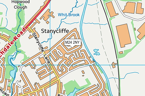 M24 2NY map - OS VectorMap District (Ordnance Survey)